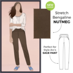 Stretch Bengaline Fabric – Nutmeg By Style Arc