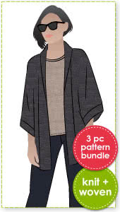 Besharl Jacket + Pant + Free Tee Sewing Pattern Bundle By Style Arc - Buy Besharl Jacket & Pant & get a FREE Besharl Tee.