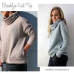 Brooklyn Knit Top + Black Reptile Knit Jacquard Sewing Pattern Fabric Bundle By Style Arc