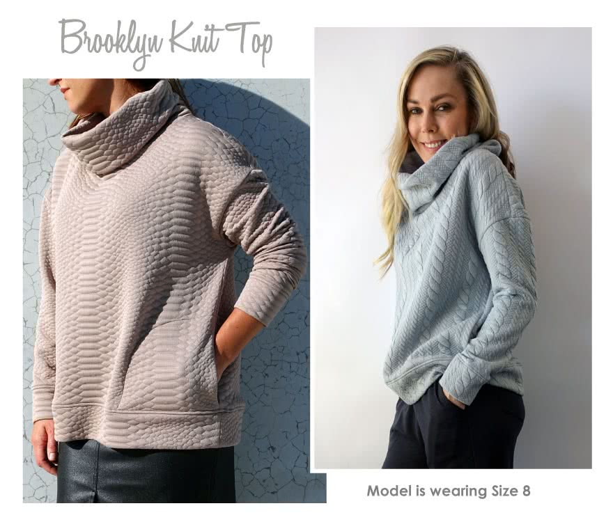 Brooklyn Knit Top + Black Reptile Knit Jacquard Style Arc
