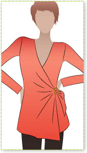 Cross Over Kit Sewing Pattern By Style Arc - Clever wrap top with side buckle feature