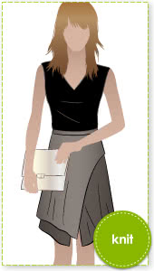 Clara Knit Skirt Sewing Pattern By Style Arc - Great layered knit skirt with elastic waist