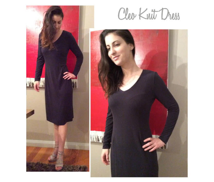 Cleo Knit Dress Sewing Pattern By Style Arc - This basic knit dress will become be a great staple in your wardrobe