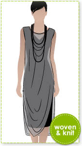 Cleo Designer Outfit Sewing Pattern Bundle By Style Arc - Chic & trendy Cleo knit dress & tabard outfit