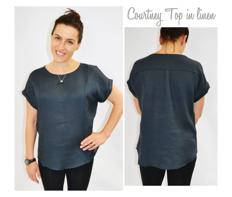 Courtney Top Sewing Pattern By Style Arc - An everyday top with interesting design lines
