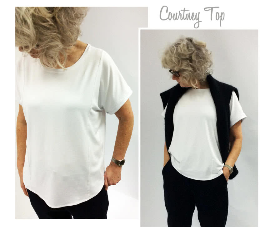 Courtney Top Sewing Pattern By Style Arc - An everyday top with interesting design lines
