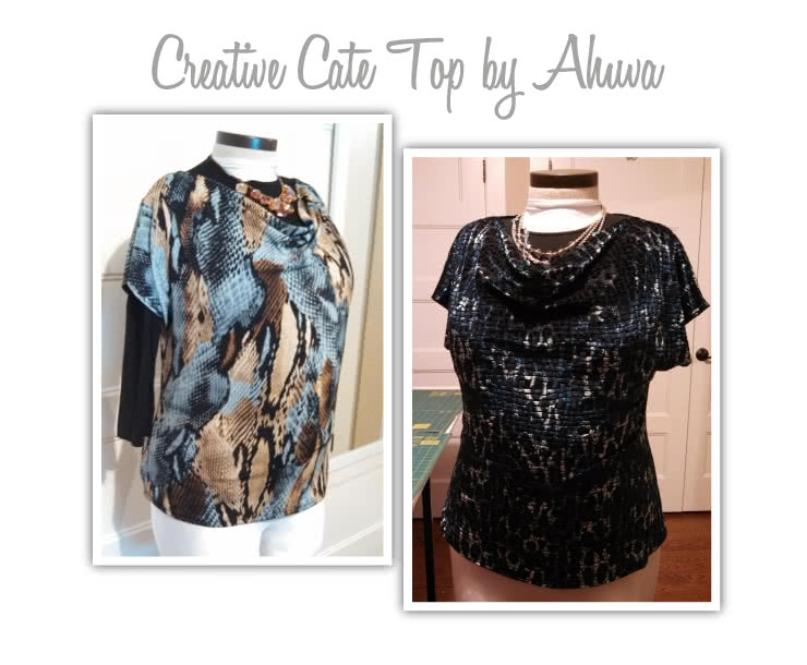 Creative Cate Top Sewing Pattern By Ahuva And Style Arc - Great versitile top that can be worn in different ways