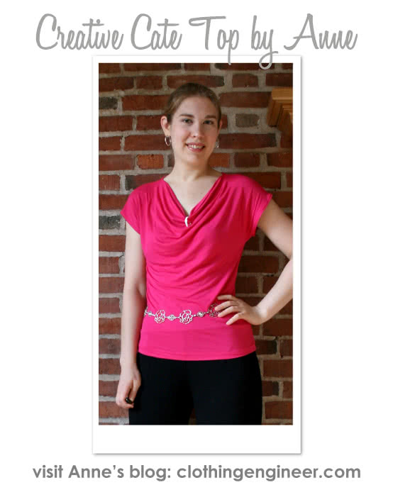 Creative Cate Top Sewing Pattern By Anne And Style Arc - Great versitile top that can be worn in different ways