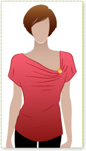 Creative Cate Top Sewing Pattern By Style Arc - Great versitile top that can be worn in different ways