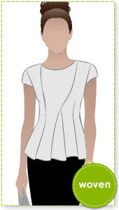 Cyd Top Sewing Pattern By Style Arc - Fabulous pleated peplum top