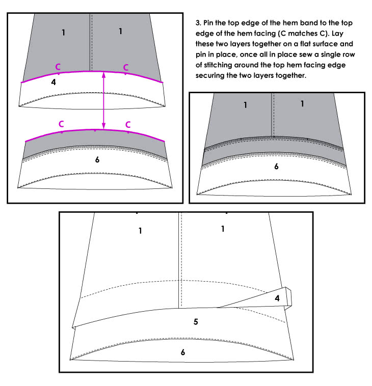 Daisy Designer Tunic Hem Tutorial- Step 3