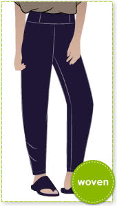 Daphne Duo Pant Sewing Pattern By Style Arc - Pull on pant with interesting side seam detail