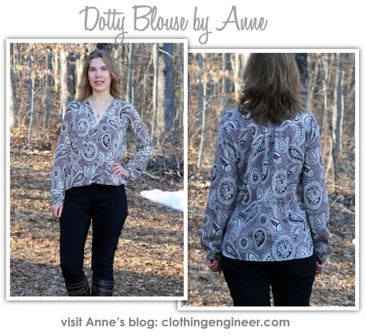 Dotty Blouse Sewing Pattern By Style Arc - A new twist on the wrap top, this is a very flattering and easy to wear top