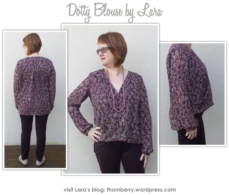 Dotty Blouse Sewing Pattern By Lara And Style Arc - A new twist on the wrap top, this is a very flattering and easy to wear top