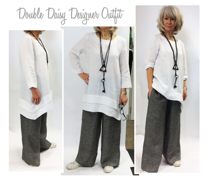 Double Daisy Tunic + Pant Outfit – Sewing Pattern Outfits – Style Arc