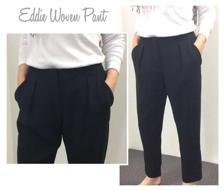 Eddie Woven Pants Sewing Pattern By Style Arc - New ankle grazer pleat front pant