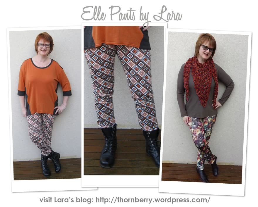 Elle Pant Sewing Pattern By Lara And Style Arc - Stylish slim line stretch woven pant elastic waist pant