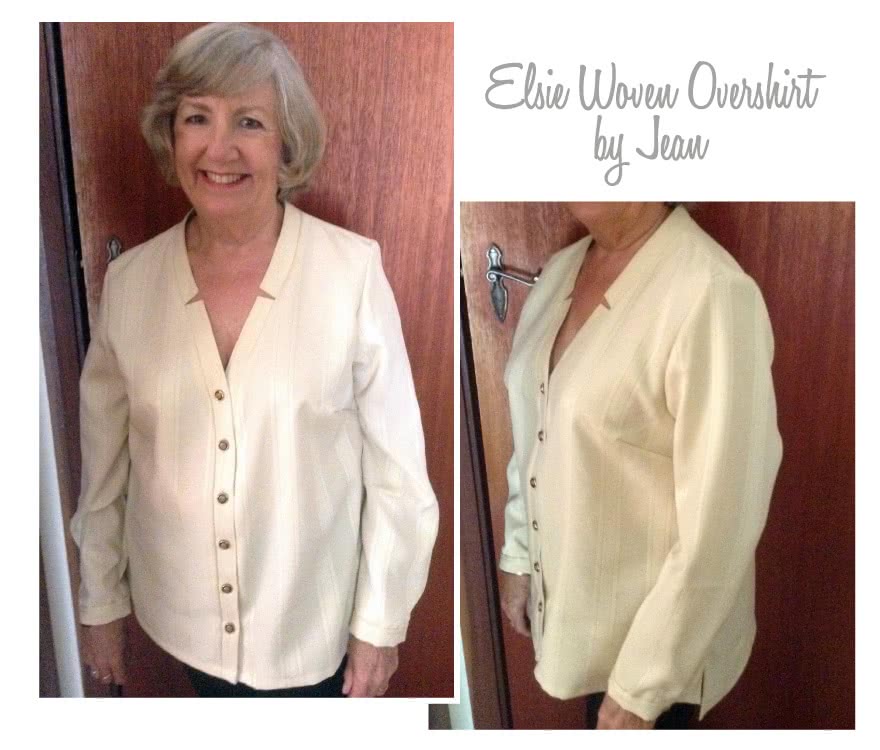 Elsie Woven Overshirt Sewing Pattern By Jean And Style Arc - Fabulous over shirt with the fashionable “reverse revere”