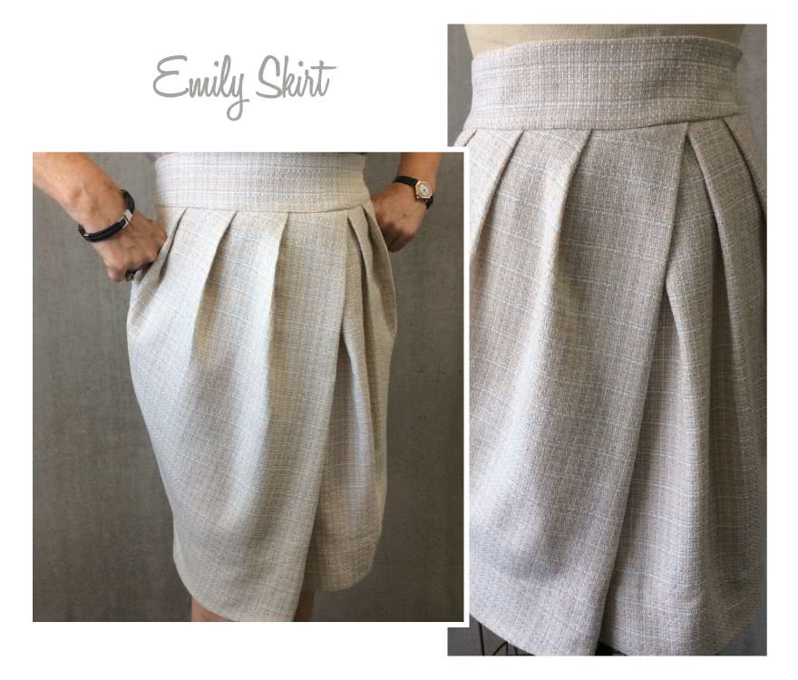 Emily Skirt Sewing Pattern By Style Arc - Tulip shaped skirt with shaped waistband