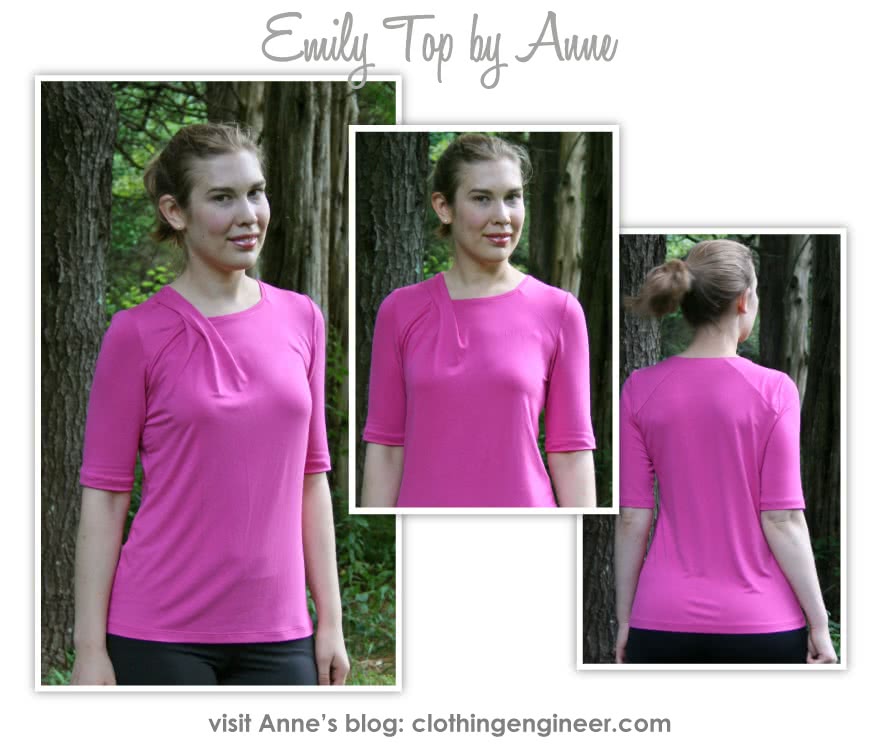 Emily Knit Top Sewing Pattern By Anne And Style Arc - Knit top with a twist pleat neckline