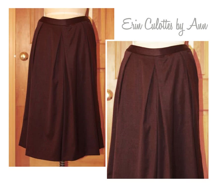 Erin Woven Culottes Sewing Pattern By Ann And Style Arc - Pleat front culottes with angled pockets