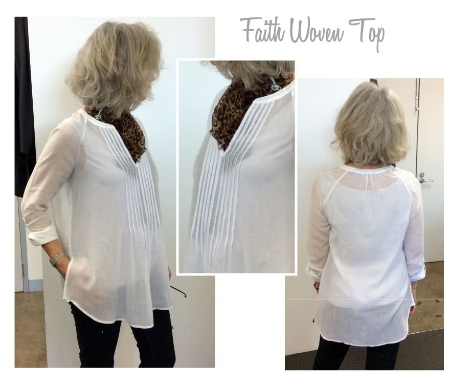 Faith Woven Top Sewing Pattern By Style Arc - Kaftan Style with front tuck feature