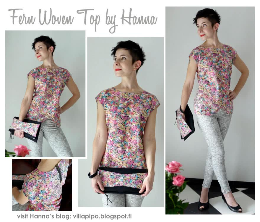 Fern Woven Top Sewing Pattern By Hanna And Style Arc - Great, slip-on asymmetrical woven top