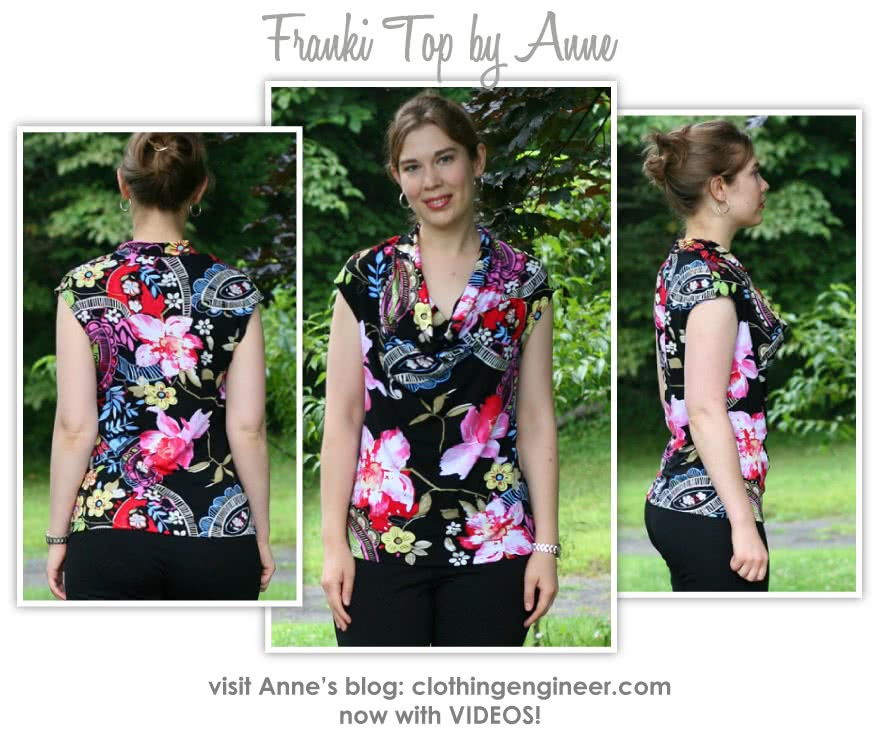 Franki Dress / Top Sewing Pattern By Anne And Style Arc - Cowl neck dress / top