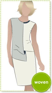 Gillian Drape Dress Sewing Pattern By Style Arc - Sophisticated draped front dress