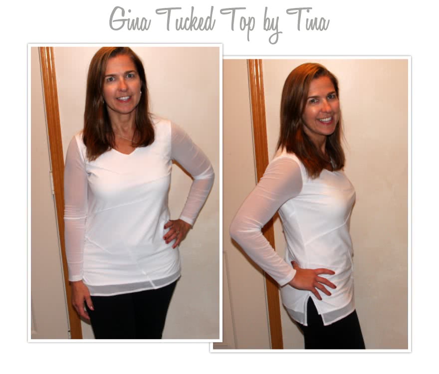 Gina Tucked Top Sewing Pattern By Tina And Style Arc - Fabulous tucked body top with under layer