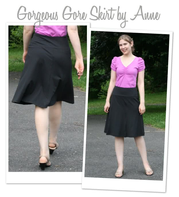 Gorgeous Gore Skirt Sewing Pattern By Anne And Style Arc - Great 6 gore knit jersey pull on skirt