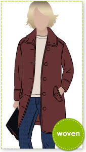 Grace Trans-Seasonal Coat Sewing Pattern By Style Arc - Easy to wear every day unlined coat for all seasons