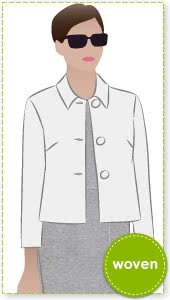 Harriet Jacket Sewing Pattern By Style Arc - Simple boxy shaped lined jacket.