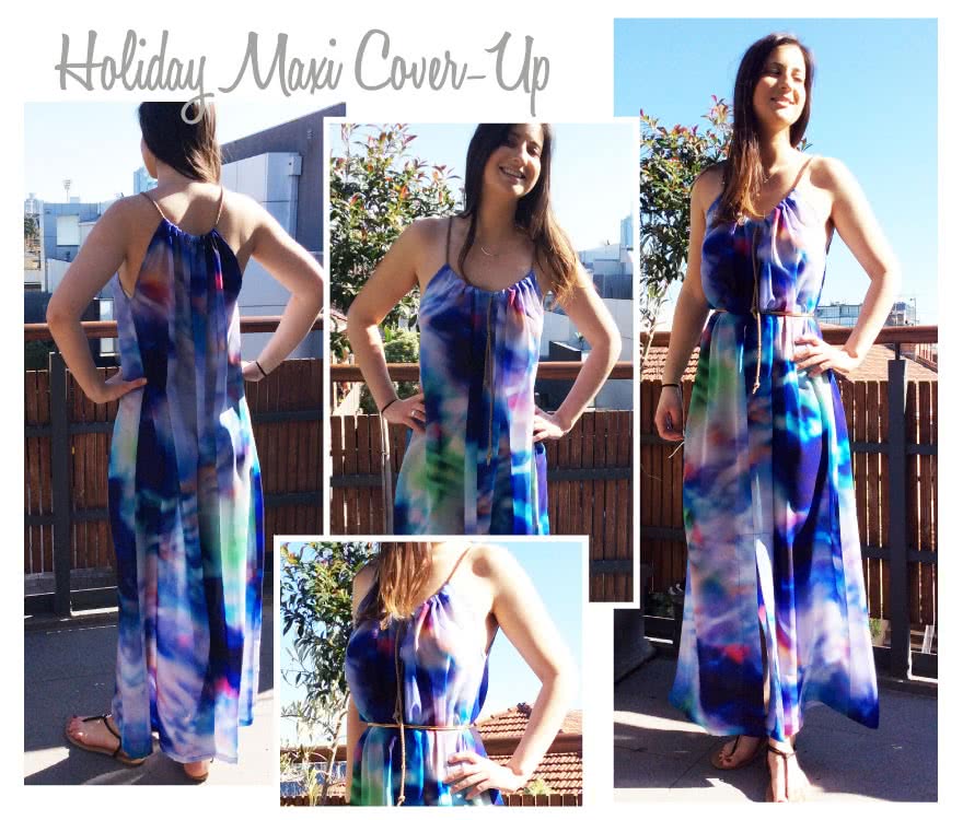 Holiday Maxi Cover Up Sewing Pattern By Style Arc - Keyhole maxi cover up