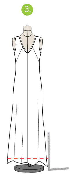 How to level a dress or skirt - Step 3