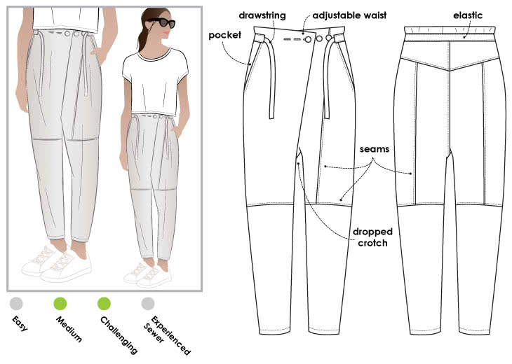 Isla Pant Sewing Pattern – Casual Patterns – Style Arc