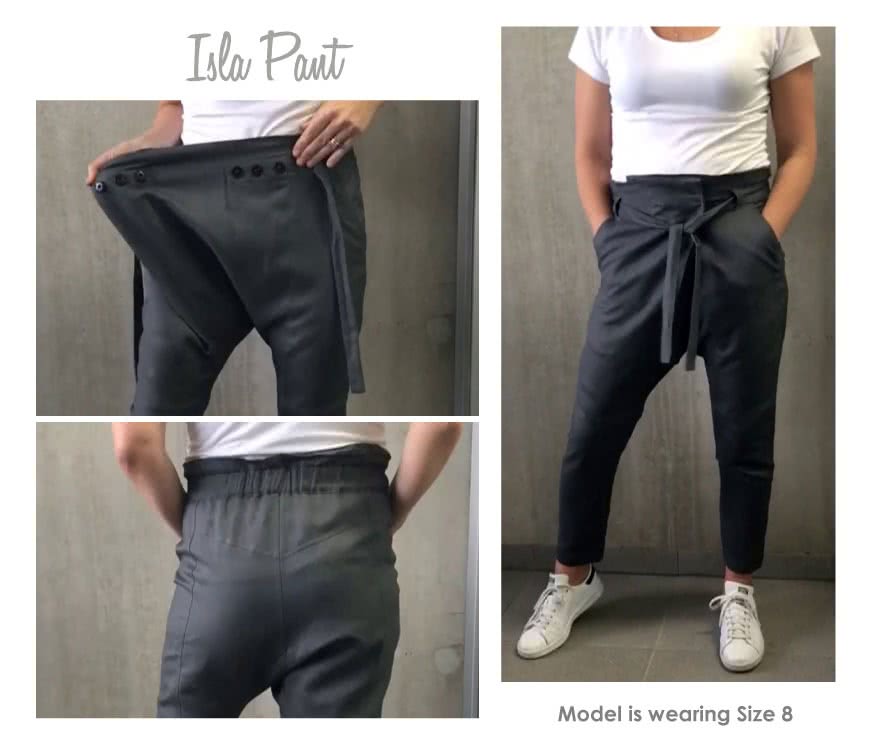 Isla Pant Sewing Pattern By Style Arc - Easy fit wrap front pant