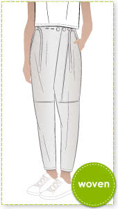Isla Pant Sewing Pattern By Style Arc - Easy fit wrap front pant