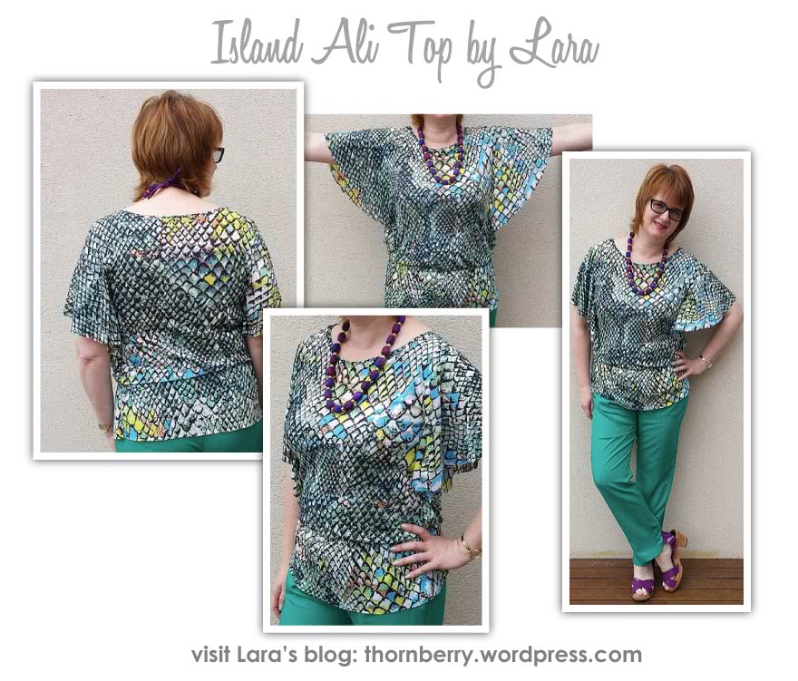 Island Ali Top Sewing Pattern By Lara And Style Arc - Flattering top with elastic waist and a flounce.