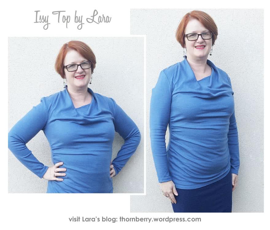 Issy Knit Top Sewing Pattern By Lara And Style Arc - Drape knit top with long sleeve or sleeveless.