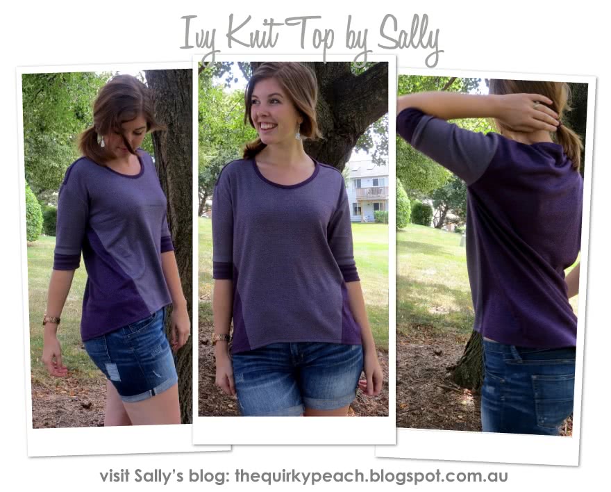 Ivy Knit Top Sewing Pattern By Sally And Style Arc - New square shape T-shirt with design lines