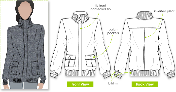 Emelia Jacket Style Arc Best Bomber Jacket Sewing Pattern Emelia Jacket Style Arc Best Bomber Jacket Sewing Pattern
