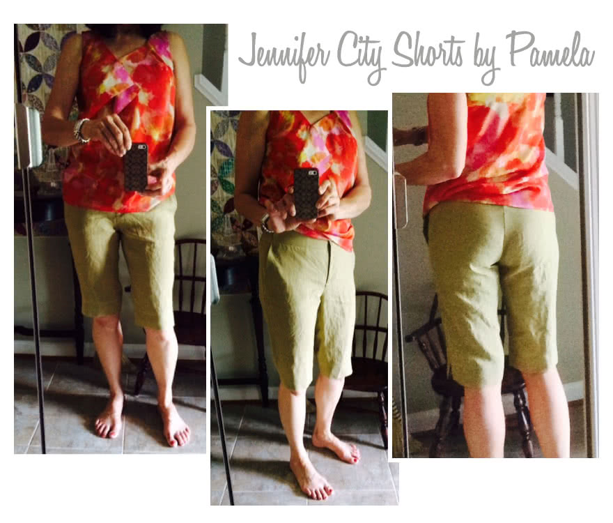 Jennifer City Shorts Sewing Pattern By Pamela And Style Arc - On-trend long line slim city short