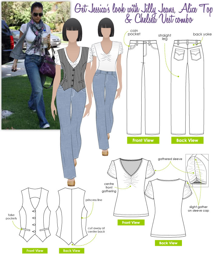 Jessica's Look No.1 Sewing Pattern Bundle By Style Arc