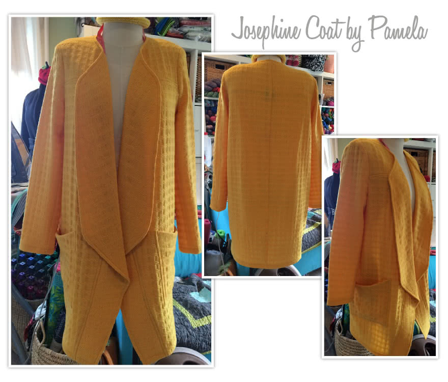 Josephine Coat Sewing Pattern By Pamela And Style Arc - Cocoon shaped collarless coat