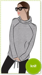 Josie Hoodie Sewing Pattern By Style Arc - Hooded sweater with raglan sleeves