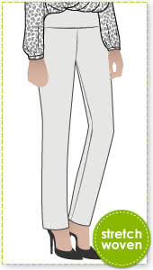 Julie Stretch Woven Pant Sewing Pattern By Style Arc - A new shape in stretch pants