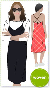 Juno Slip Dress Sewing Pattern By Style Arc - Fashionable wrap dress or slip dress, the choice is yours