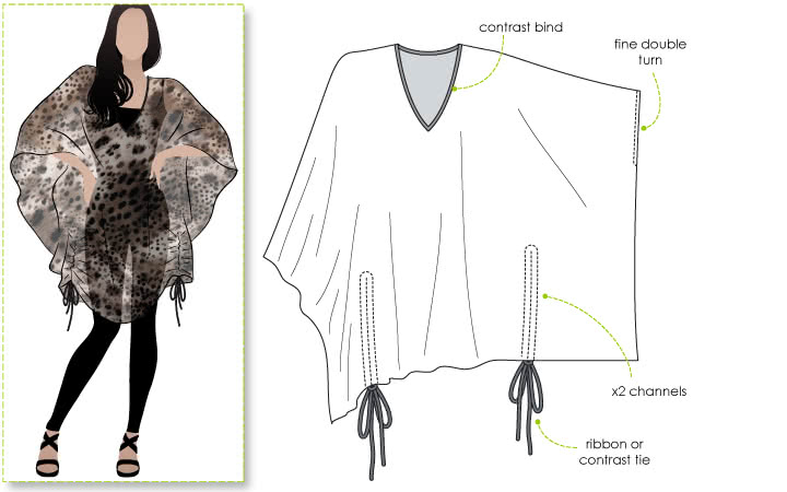 Kitty Kaftan – Cardigan & Top Sewing Patterns – Style Arc