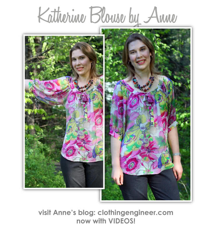 Katherine Blouse Sewing Pattern By Anne And Style Arc - Peasant blouse with elbow length leeve